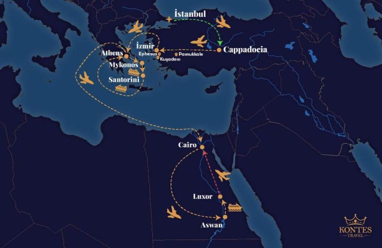 21-Day Turkey, Greece & Egypt Tour